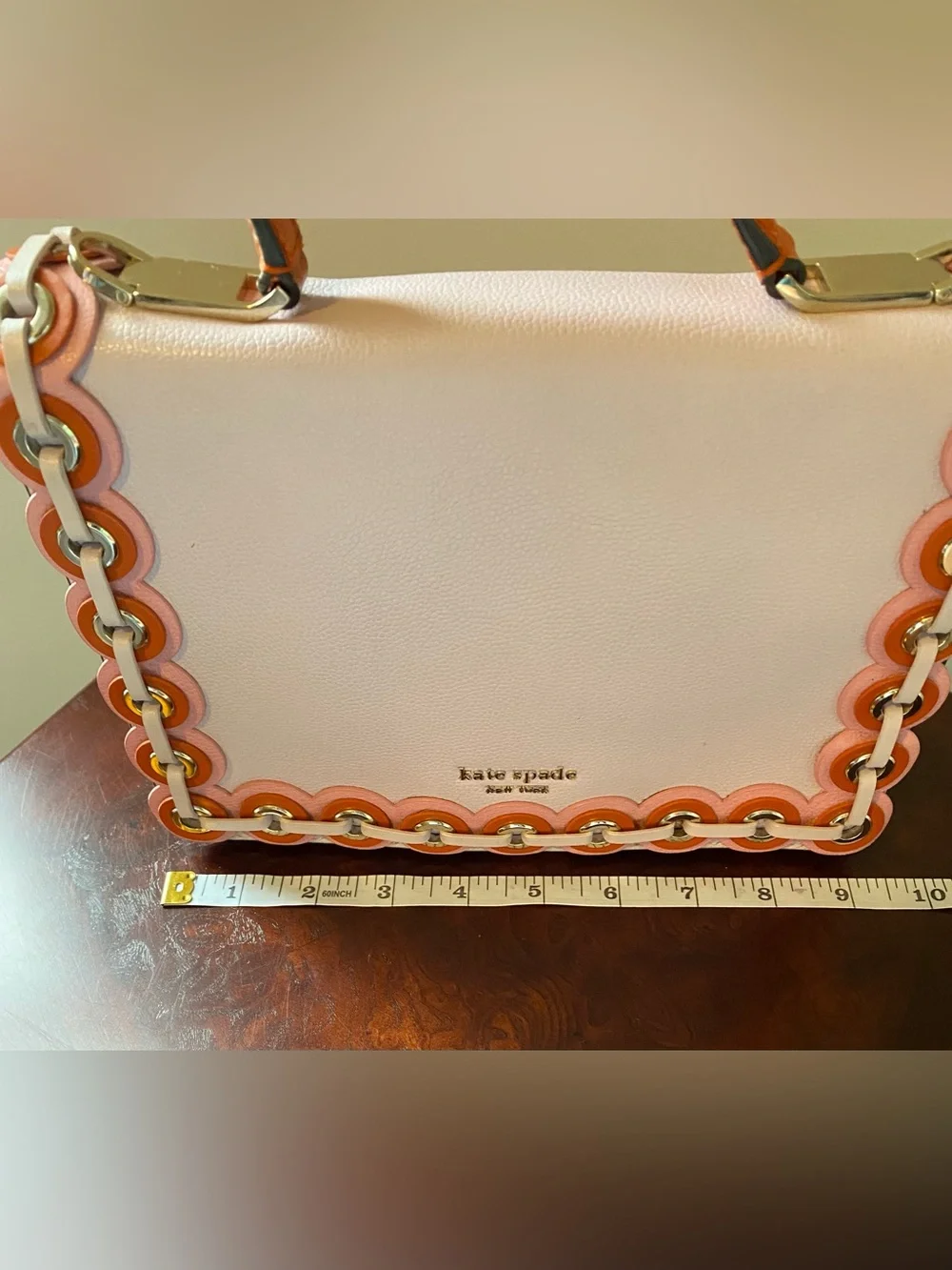 kate spade Maisie Patterson Drive Small Grommet Scalloped Satchel/Crossbody Bag